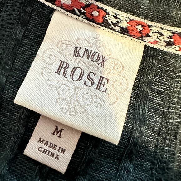 KNOX ROSE forest green‎ open cardigan Womans medium forestcore, goblincore - Picture 9 of 13